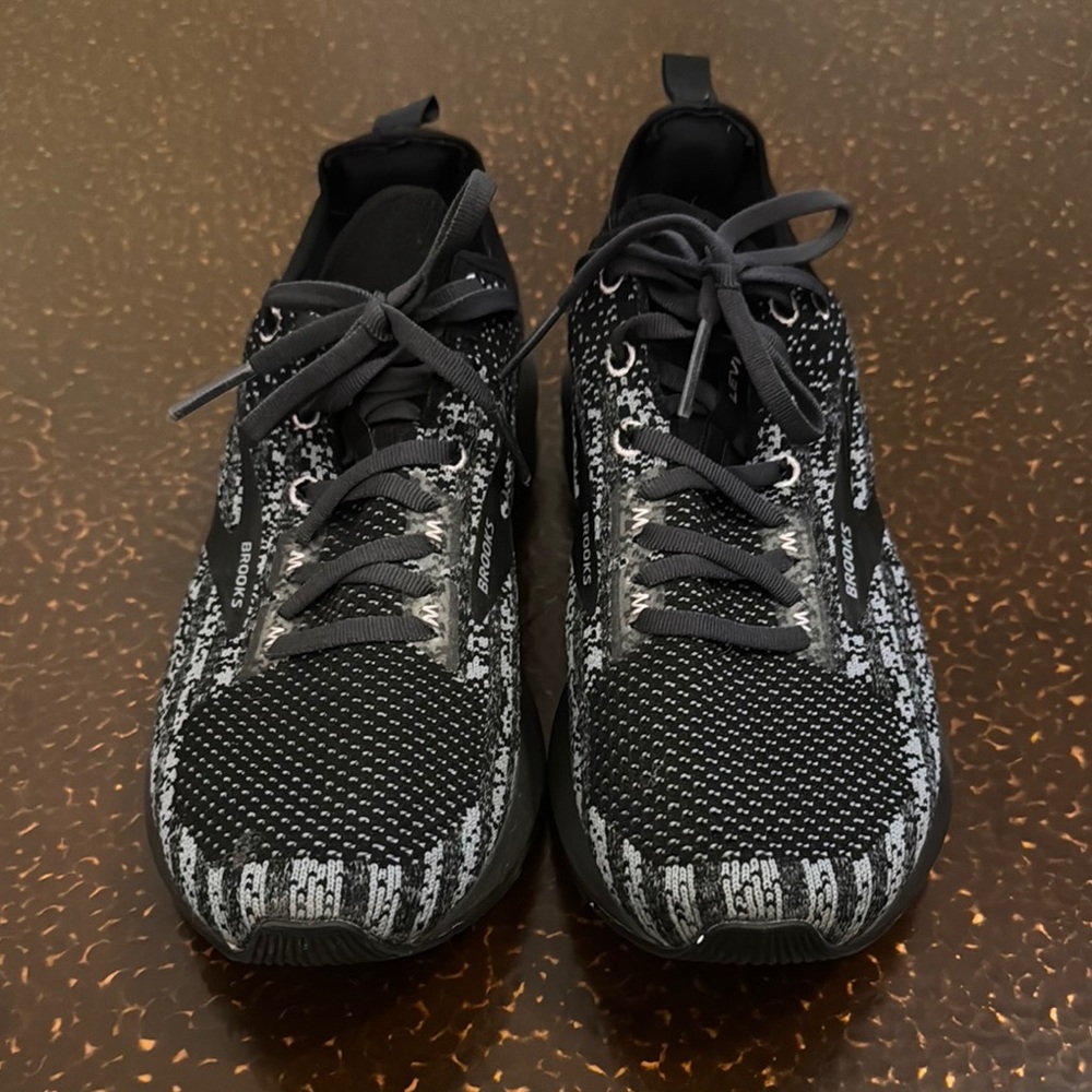 Brooks Black and White Athletic Shoes